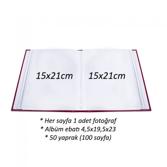 100'lük Pencereli 15x21 Fotoğraf Albümü - 68100