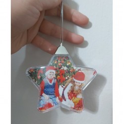 Yıldız Fotoğraflı Yılbaşı Süsü