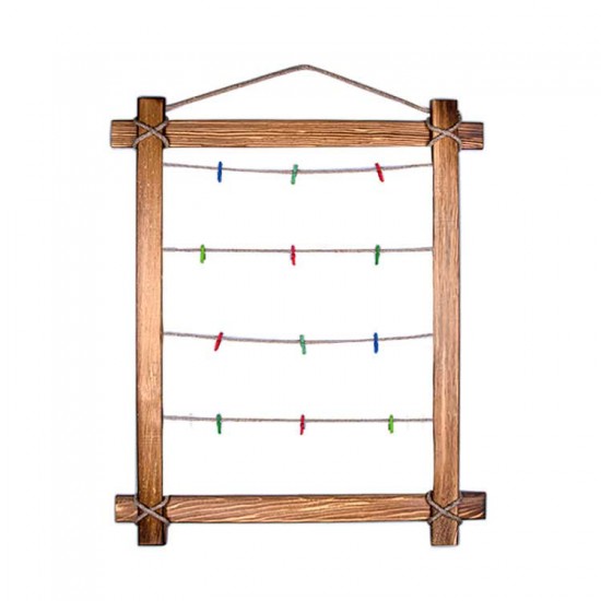 Ahşap İpli Mandallı Duvar Fotoğraf Çerçevesi - 50x60cm