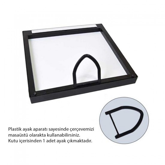 Yapışkanlı Sök Tak Klasik Kare Çerçeveler - 3'lü Paket